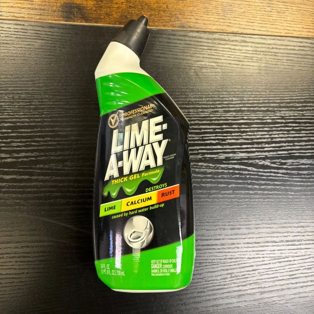 Lime A Way Toilet Bowl Cleaner Thick Gel Formula Destroys Lime CalciumRust 24 Oz